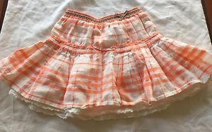 Toddler Burberry Orange Plaid Skirt Size 18M