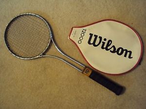 Vintage Wilson T2000 Tennis Racket and Cover