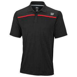 Wilson Camisetas Hombre Camiseta Polo camiseta Ajustado De punto negro Talla XL