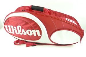 *NEW*Wilson Team 12 bag Tennis Racketbag Pack 12x red pro staff white tour Blade