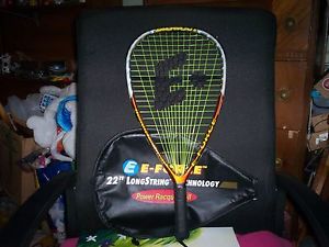 E E-FORCE 22' LONG STRING TECHNOLOGY POWER RACQUETBALL BLOWOUT WITH CASE