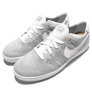 Nike Tennic Classic Ultra Flyknit White Grey Mens Trainers Sneakers 830704-002