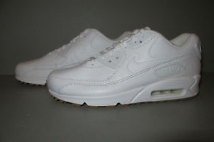 New Men's Nike Air Max 90 Leather PA Running Shoes White 705012 111 Size 8.5