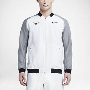 NikeCourt Premier Rafa Men's Tennis Jacket Size Medium White/Black/Grey