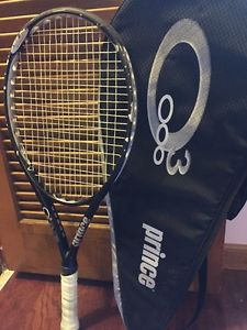 Prince O3 Silver OS Tennis Racquet with cover!