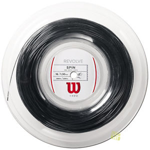 Wilson Cuerdas de tenis Spin GIRAN EN 16 REEL 1,3mm 200m Rollo negro