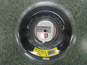 Wilson Synthetic Gut 16g Power Tennis String Reel Black 660'