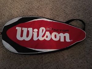 Wilson K Factor Tennis Racquet Carrying Case Cover Red White Black Free Shipping