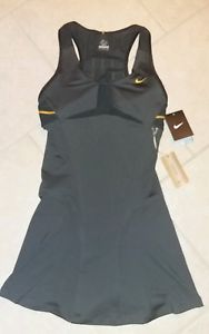 Womens NIKE Dri-Fit Maria Sharapova black & gold Tennis Dress Size S New w/ Tags