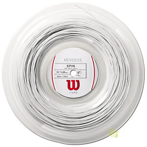 Wilson Cuerdas de tenis Spin GIRAN EN 17 REEL 1,25mm 200m Rollo blanco