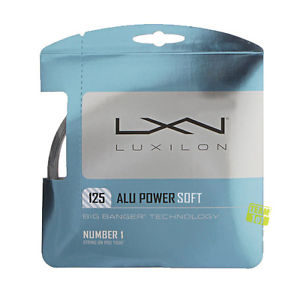 Luxilon Cuerdas de tenis Big Banger ALU POWER 125 SUAVE 16L Conjunto plata