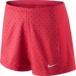 NWT NIKE TENNIS Women's Dri-FIT LAYERED SHORTS Fuchsia 620848 691 LARGE