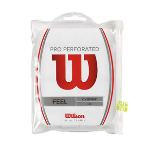 Wilson Cintas agarre Overgrips Feel PRO OVERGRIP'S PERFORADO 12 Pack blanco