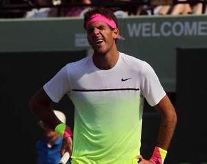 Nike DEL POTRO Mens  Crew Tennis Shirt TL Miami 2015