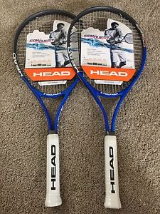 Lot Of 2 New HEAD Ti Conquest Tennis Racquets 4 3/8 - 3 Nano Titanium Racket