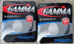 (14 Sets) BRAND NEW GAMMA Zo Black Ice 17 Tennis String CoPolymer Polyester