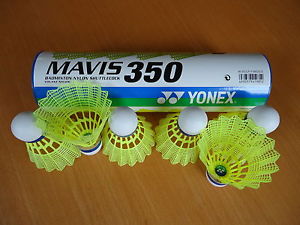 12 New Yonex Nylon Badminton Shuttlecocks Mavis 350 yellow made in Japan
