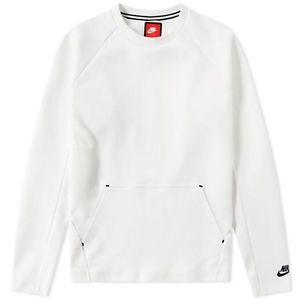 NIKE TECH FLEECE CREW MEN'S SWEATSHIRT White Large $100.00