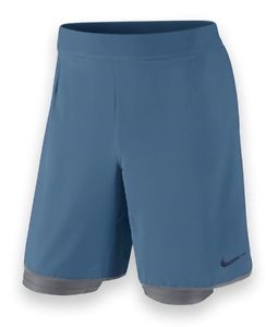 NIKECOURT GLADIATOR 2-IN-1 MEN TENNIS SHORTS OCEAN FOG//GREY (XL) 746655-404 $70