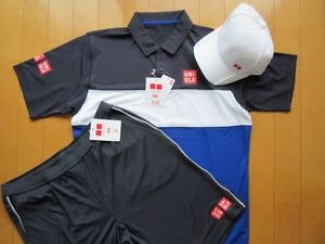 UNIQLO Kei Nishikori French Open model Tennis wear three-piece set L-Navy