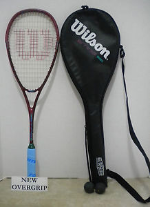 Wilson Sting 190g Squash Racquet Racket - VGC + Cover + 2 Balls