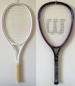 Vtg. Lot of 2 racquets - KNEISSL SPARK 35 (NOS) & WILSON SLEDGE HAMMER 3.8 110