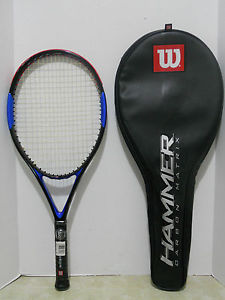 NEW Wilson Hammer 4 OS 113 Tennis Racquet Racket 4 3/8 -NEW STRINGS + Cover