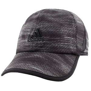 adidas Men's Adizero Cap Print: Black/Macro Heather Print