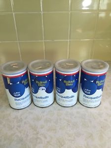 4 Vintage AMF Voit Rollout Bleu Racquetball BallsRollout Bleu NEW in Can 8 Ball