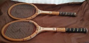 2 Vintage Billie Jean King Bancroft Wimbledon 1970's Wooden Tennis Racquet