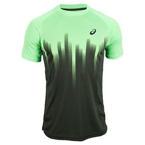 Asics Men's Court Graphic Top, Green Gecko,MSRP $52.00