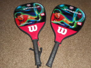 Wilson Xpress Raquetball Rackets PAIR 22" Stretch, Endorsed Cliff Swain