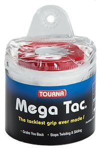 Tourna Mega Tac Racquet Grip (30-Pack) White