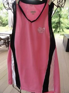 Women Pink Black The Sports Club Tennis Top Small Augusta Sportswear Ex Cond