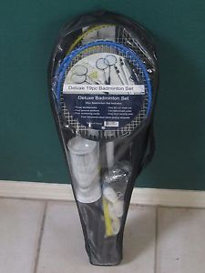 *NOS!* Deluxe 19-piece BADMINTON SET w/ 4 RACQUETS, NET + much more ~ NICE!