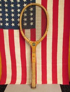 Vintage Wright & Ditson early Wood Tennis Racquet Comet Antique Great Display!