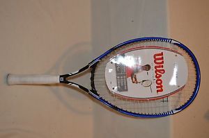 New Wilson OS Max Tennis Racquet Oversize 4 3/8" Blue w/ Stop Shock Pads