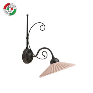 Applique en métal et en céramique cuite  lampe murale classique 24cm