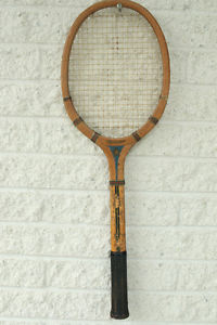 Vintage Wright & Ditson Gold Star Wood Tennis Racket. Circa 1920's