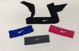 Lot Of  4 Womens Nike Head Tie Dri Fit Headband Tennis Running Basketball