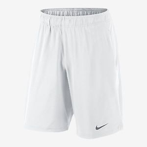 NIKE GLADIATOR 10" MEN’S TENNIS SHORTS BLACK 596605-100 WHITE MSRP $50