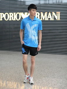Men Li-Ning Tennis Badminton Jersey Sports Shirts Sportswear Short T-shirt Suit