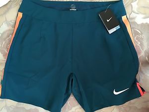 New Nike Roger Federer Nadal 7" 2015 Gladiator Shorts 685317-307 Rare