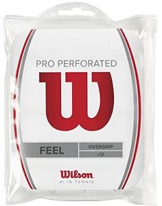 Wilson Perforated Pro Overgrip (12-Pack), White