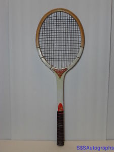 ANTIQUE VINTAGE 1950s 1960s ROYAL CROWN RED & WHITE RETRO TENNIS RACQUET RACKET