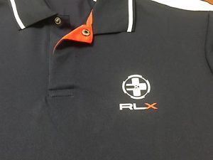 RLX Ralph Lauren High Performance Navy Polo Large Cool Max Fabric Wicking Tech