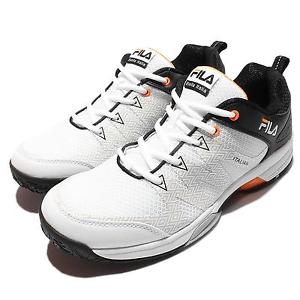 FILA T312Q Black Grey Orange Mens Tennis Sneakers Shoes 1-T312Q-106