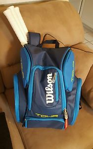 *NEW*  Wilson Tour V Blue Large Tennis Backpack!