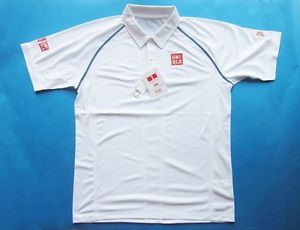 UNIQLO × Novak Djokovic Tennis Polo Shirt 2015 Wimbledon White Japan size L