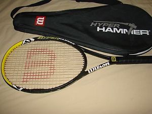 Wilson Hyper Hammer Carbon 6.3 Oversize 110 Tennis Racquet 4 1/4" & Cover